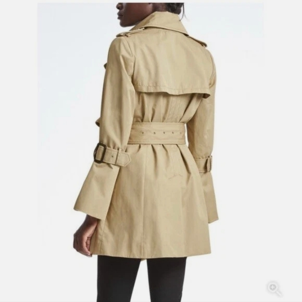 Banana Republic X Olivia Palermo Trench Coat Bell Sleeves Size Petite Small - Picture 5 of 12